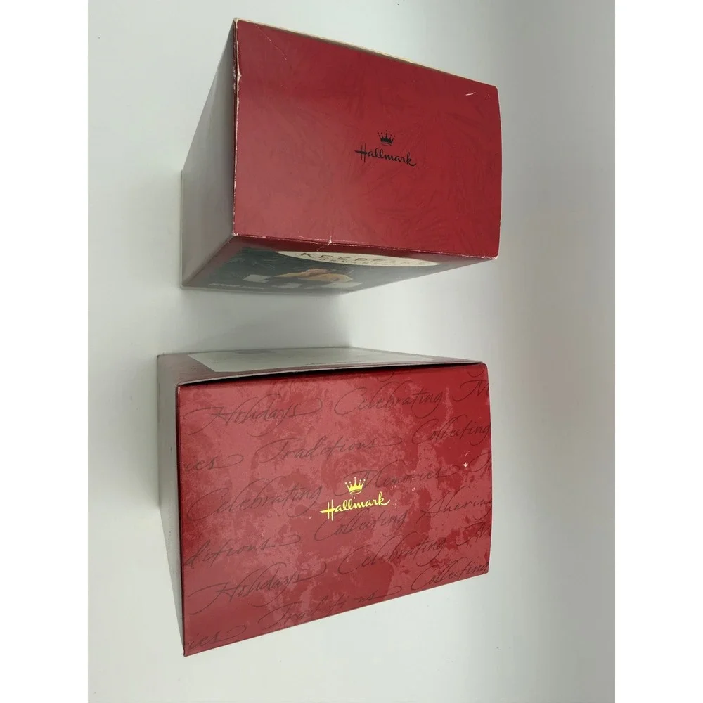Hallmark Keepsake Star Trek Ornaments Captain Kirk & Comm Data 1995 1997‎ New